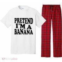 Pretend I'm A Banana Funny Lazy Halloween Costume Pajama Set thumb 0