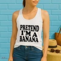 Pretend I'm A Banana Funny Lazy Halloween Costume Women's Tank Top thumb 2