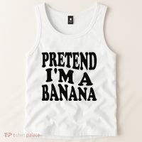 Pretend I'm A Banana Funny Lazy Halloween Costume Tank Top thumb 2