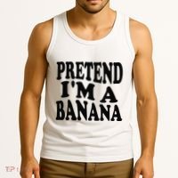 Pretend I'm A Banana Funny Lazy Halloween Costume Tank Top thumb 3