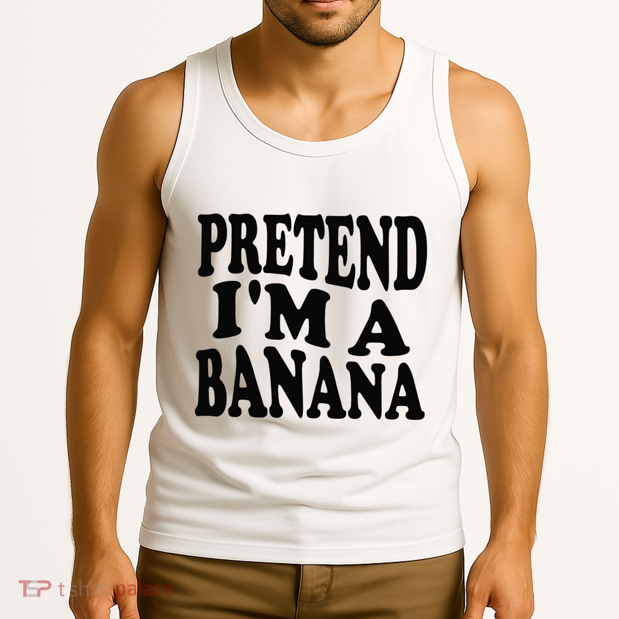 Pretend I'm A Banana Funny Lazy Halloween Costume Tank Top