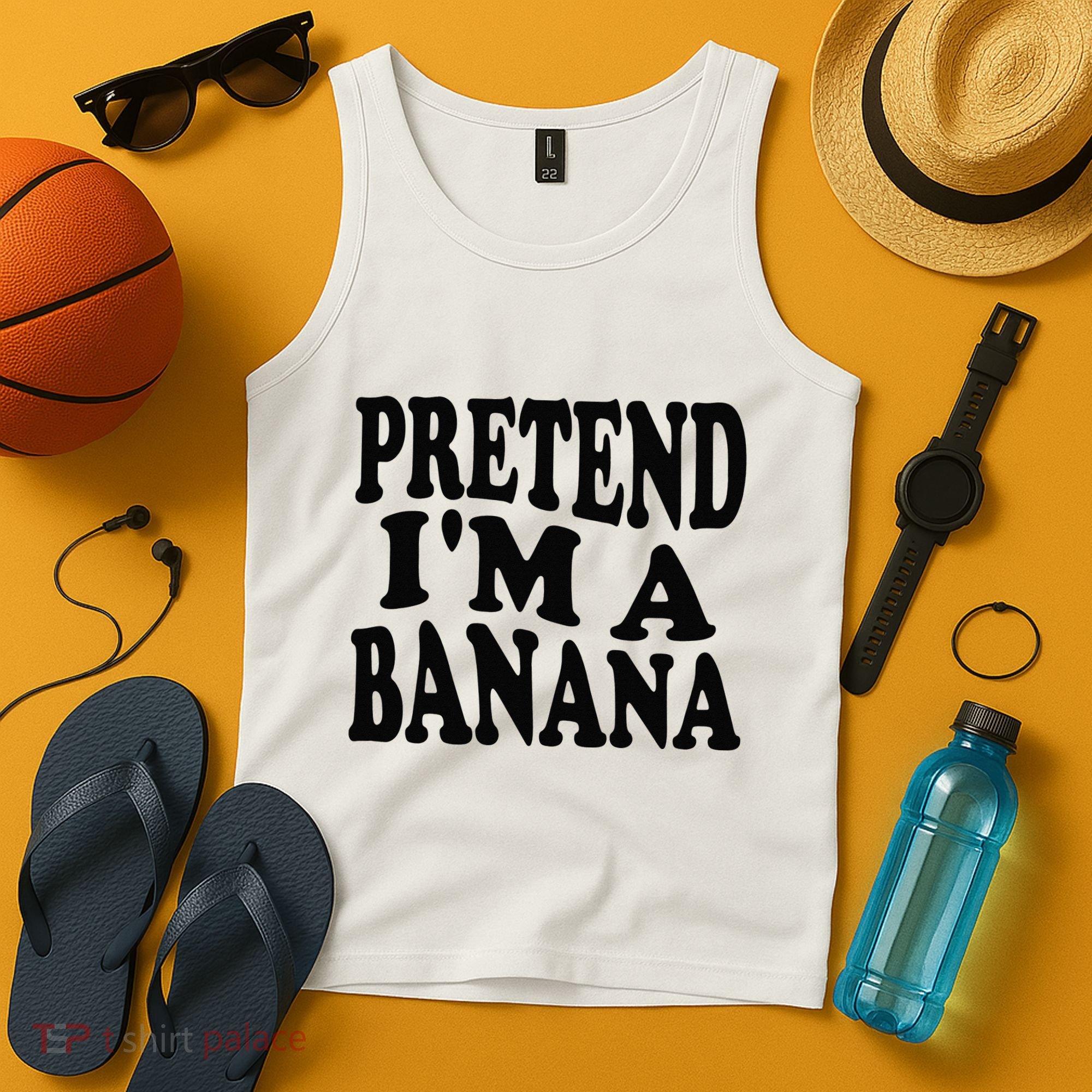 Pretend I'm A Banana Funny Lazy Halloween Costume Tank Top