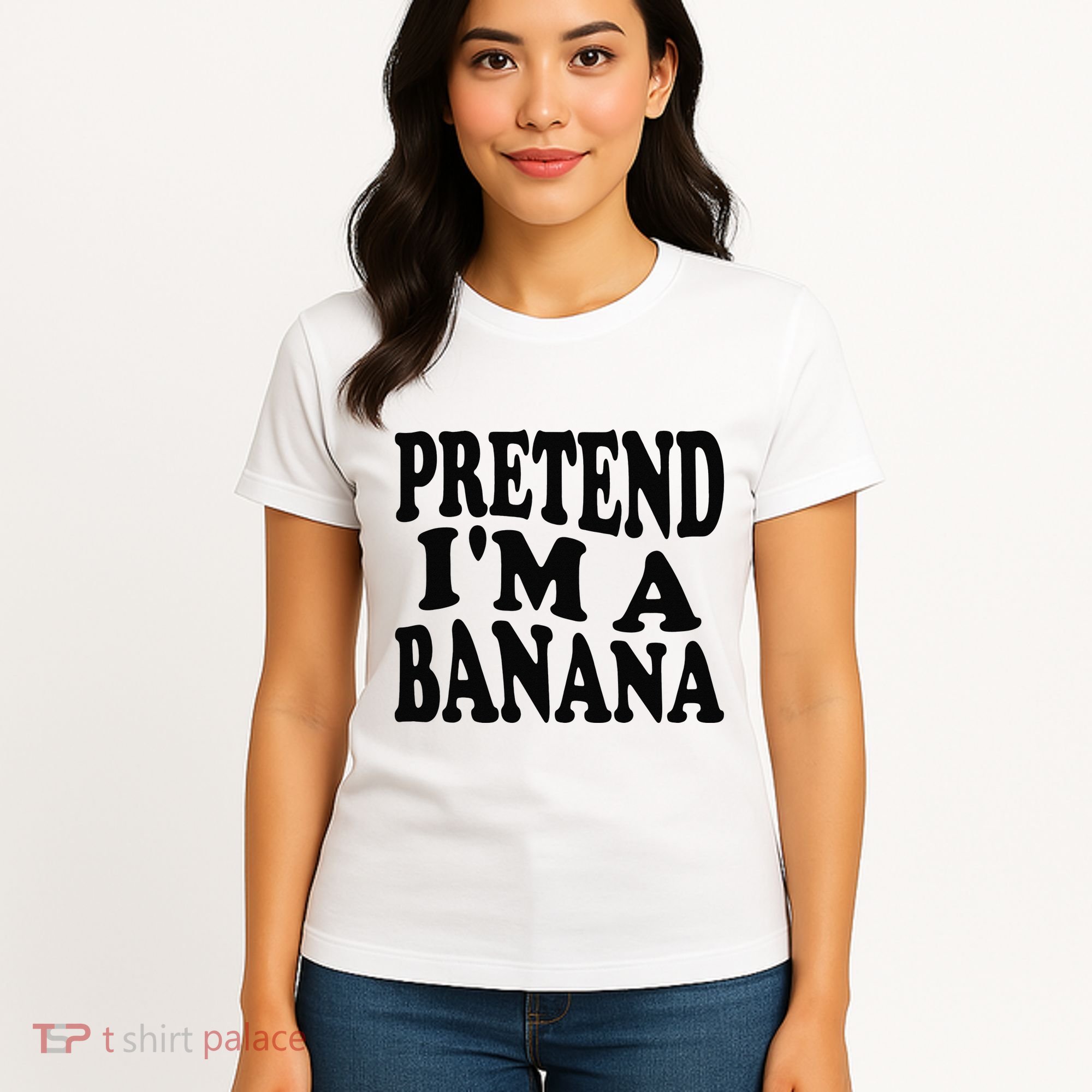 Pretend I'm A Banana Funny Lazy Halloween Costume Women's T-Shirt