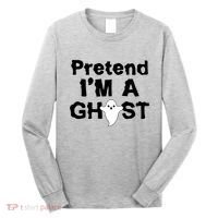 Pretend I'm A Ghost Funny Halloween Long Sleeve Shirt thumb 0