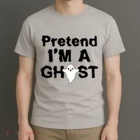 Pretend I'm A Ghost Funny Halloween T-Shirt thumb 3