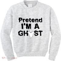 Pretend I'm A Ghost Funny Halloween Kids Sweatshirt thumb 0