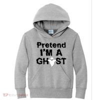 Pretend I'm A Ghost Funny Halloween Kids Hoodie thumb 0