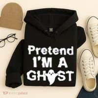 Pretend I'm A Ghost Funny Halloween Hoodie thumb 4
