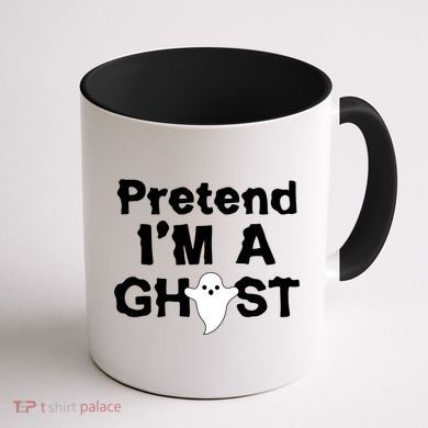Pretend I'm A Ghost Funny Halloween Coffee Mug back