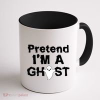 Pretend I'm A Ghost Funny Halloween Coffee Mug thumb 1