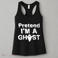 Pretend I'm A Ghost Funny Halloween Women's Tank Top thumb 3
