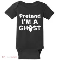 Pretend I'm A Ghost Funny Halloween Baby Bodysuit thumb 0