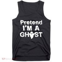 Pretend I'm A Ghost Funny Halloween Tank Top thumb 0