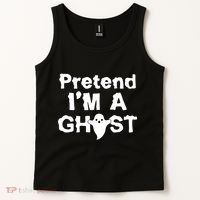 Pretend I'm A Ghost Funny Halloween Tank Top thumb 2