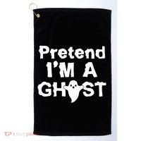 Pretend I'm A Ghost Funny Halloween Golf Towel thumb 0