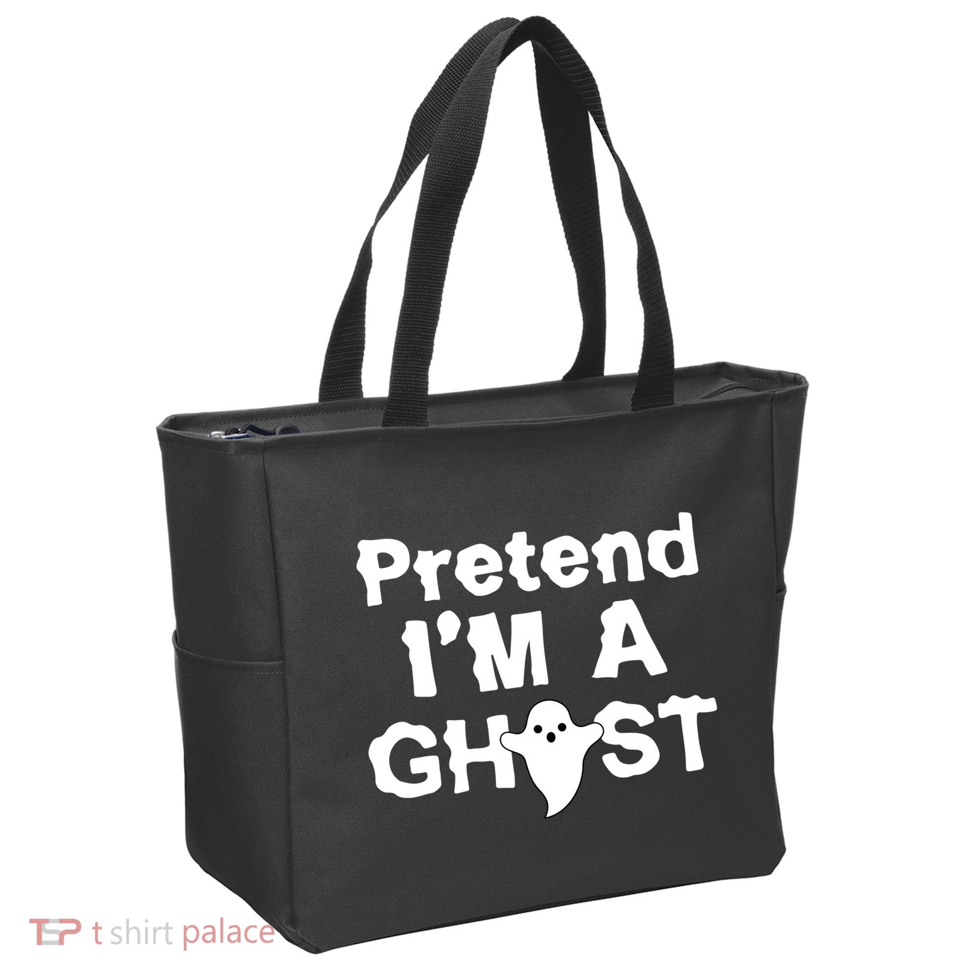 Pretend I'm A Ghost Funny Halloween Tote Bag