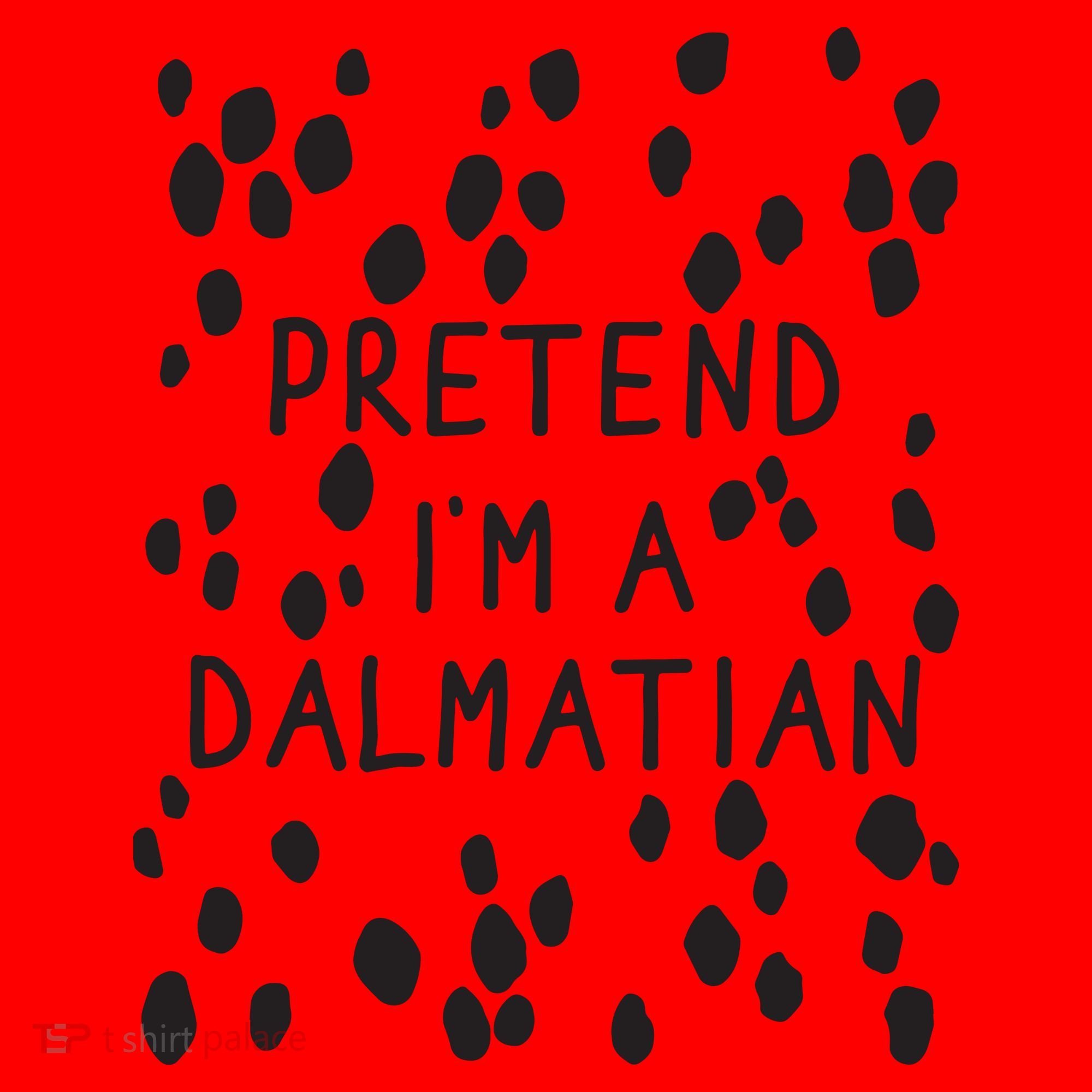 Pretend I'm A Dalmatian Shirt Funny Lazy Halloween Costume Santa Hat