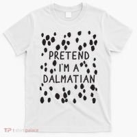 Pretend I'm A Dalmatian Shirt Funny Lazy Halloween Costume T-Shirt thumb 0