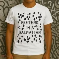 Pretend I'm A Dalmatian Shirt Funny Lazy Halloween Costume T-Shirt thumb 3