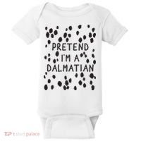 Pretend I'm A Dalmatian Shirt Funny Lazy Halloween Costume Baby Bodysuit thumb 0