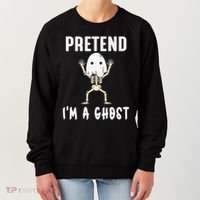 Pretend I'm a Ghost Funny Lazy Halloween Costume Party Women's Sweatshirt thumb 0