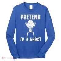Pretend I'm a Ghost Funny Lazy Halloween Costume Party Long Sleeve Shirt thumb 0