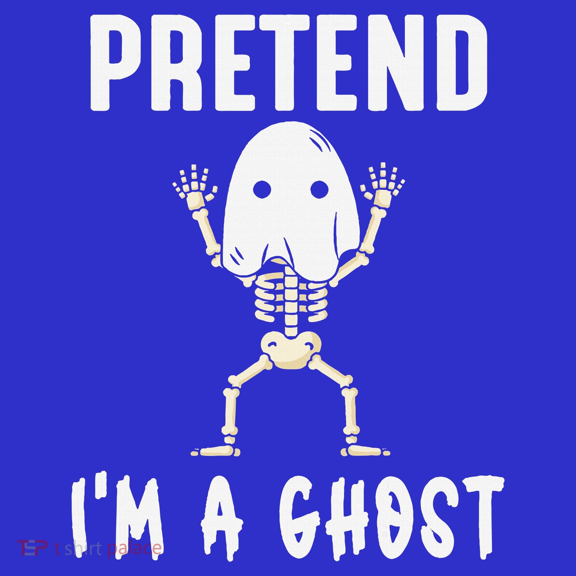 Pretend I'm a Ghost Funny Lazy Halloween Costume Party Long Sleeve Shirt