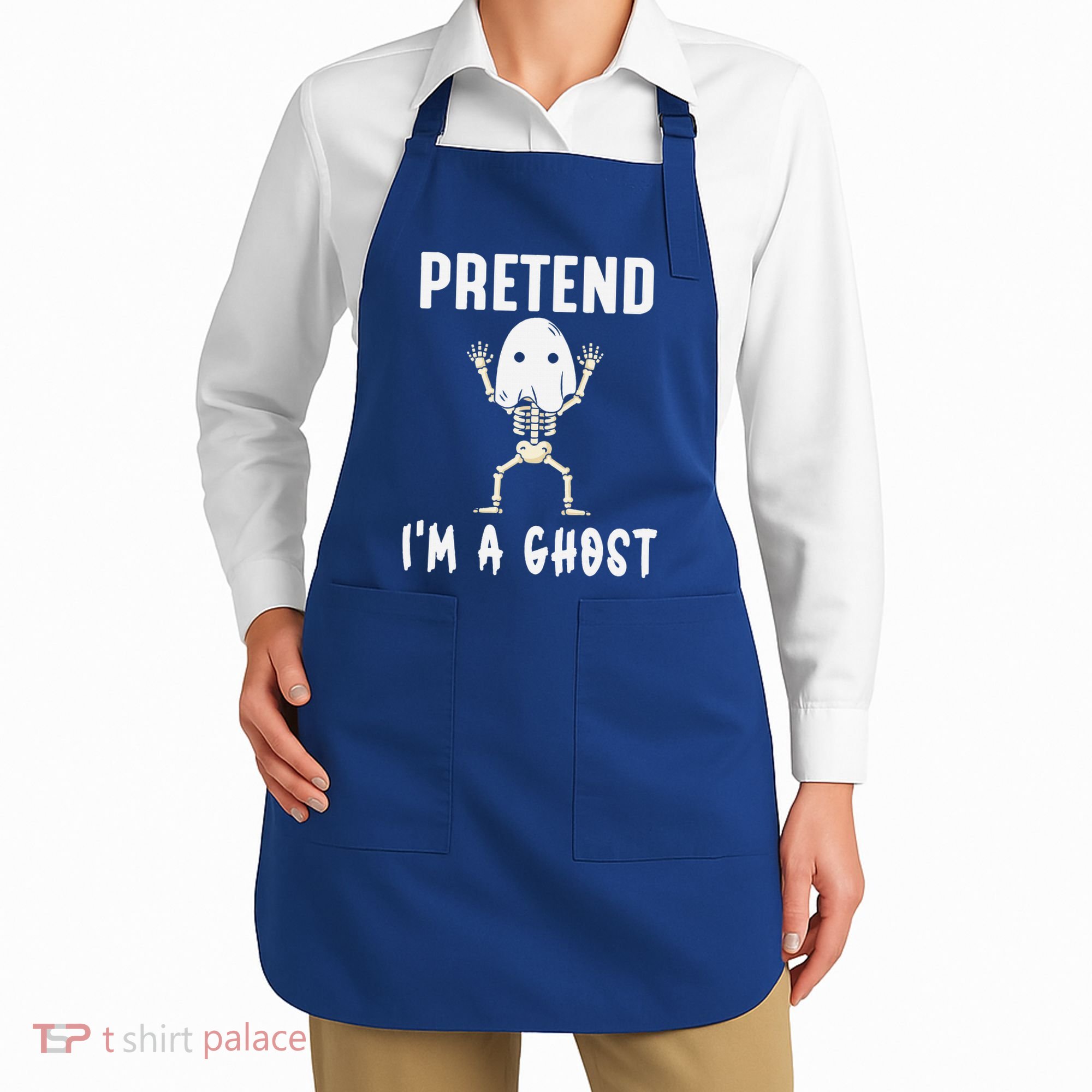 Pretend I'm a Ghost Funny Lazy Halloween Costume Party Apron