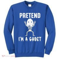 Pretend I'm a Ghost Funny Lazy Halloween Costume Party Sweatshirt thumb 0