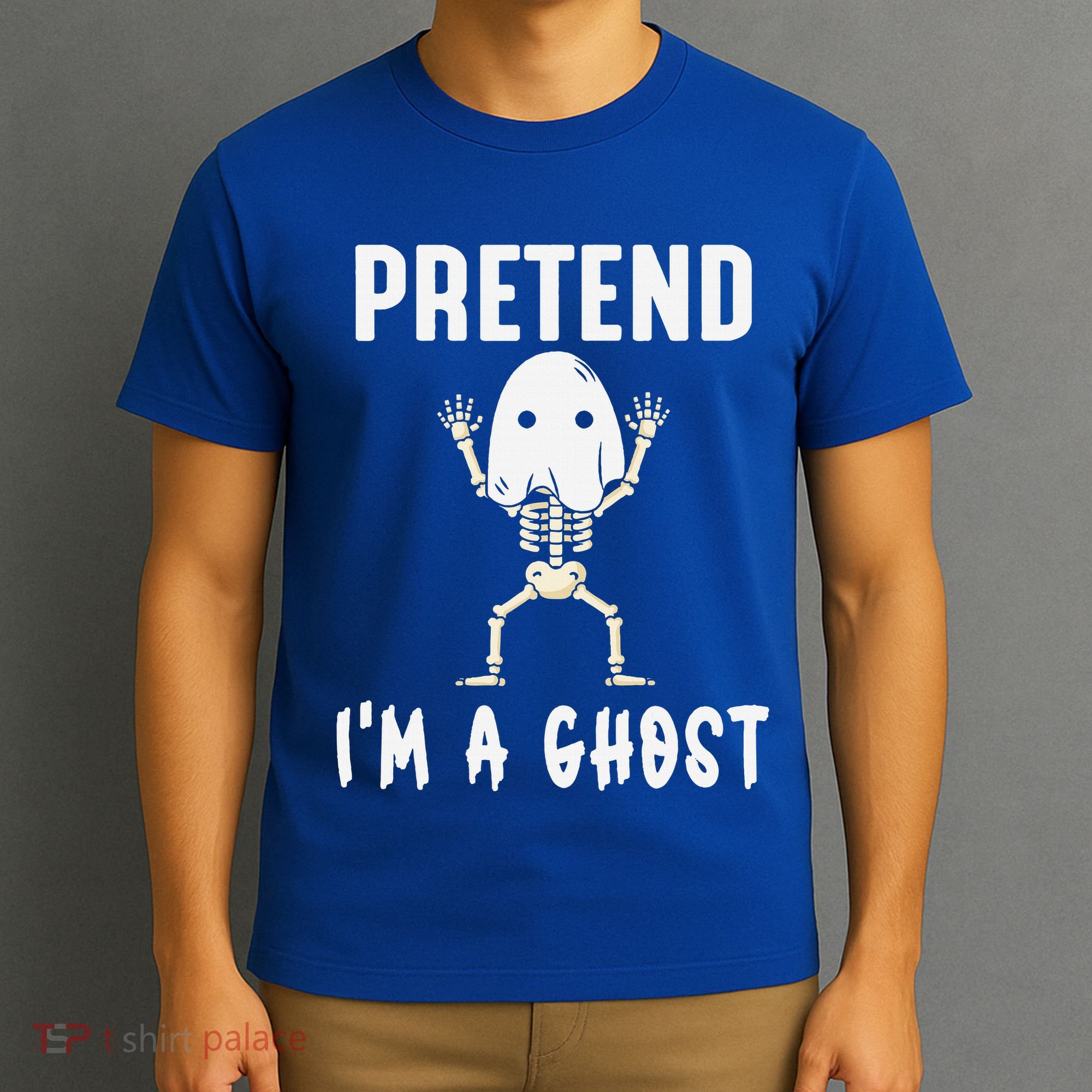 Pretend I'm a Ghost Funny Lazy Halloween Costume Party T-Shirt