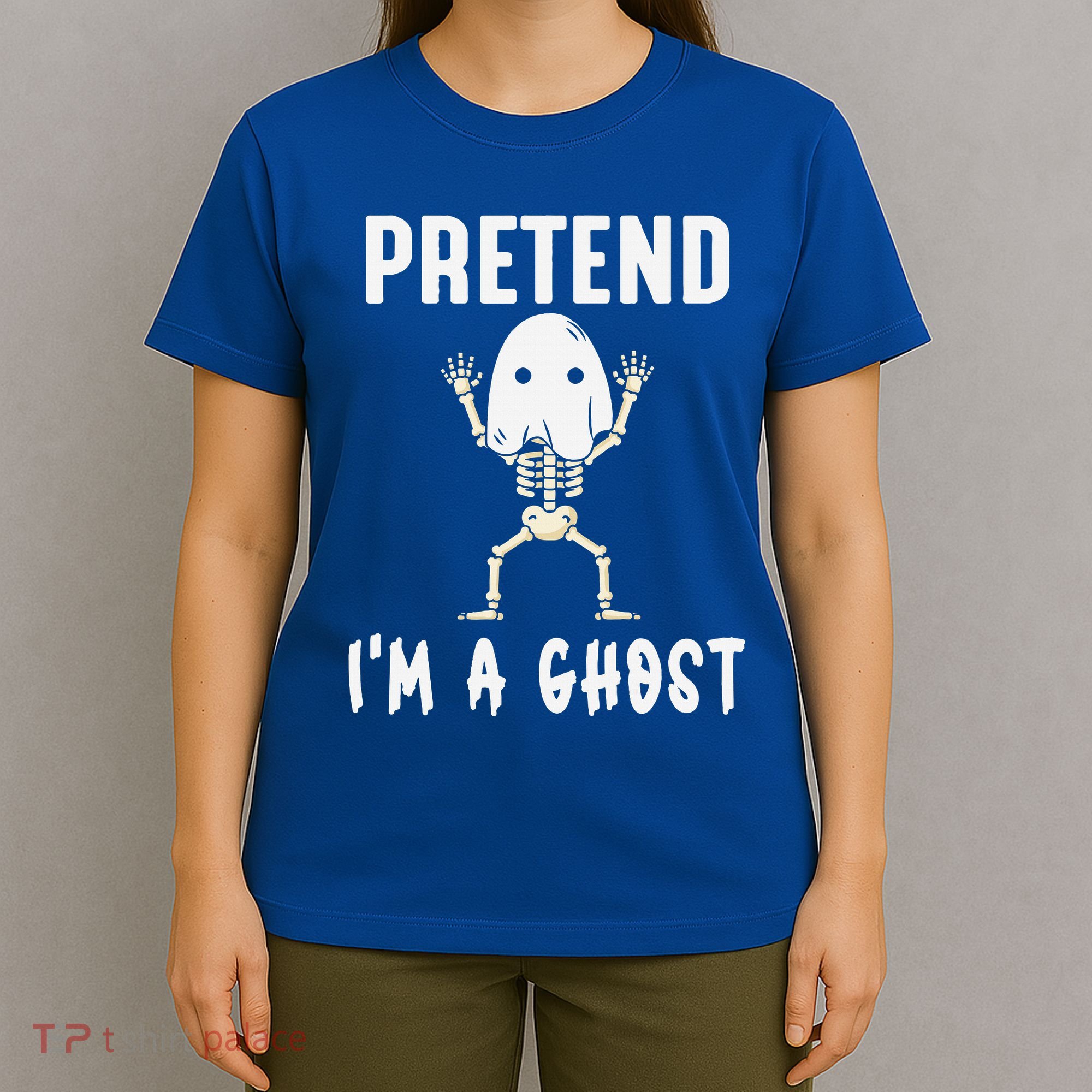 Pretend I'm a Ghost Funny Lazy Halloween Costume Party T-Shirt