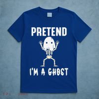 Pretend I'm a Ghost Funny Lazy Halloween Costume Party T-Shirt thumb 5