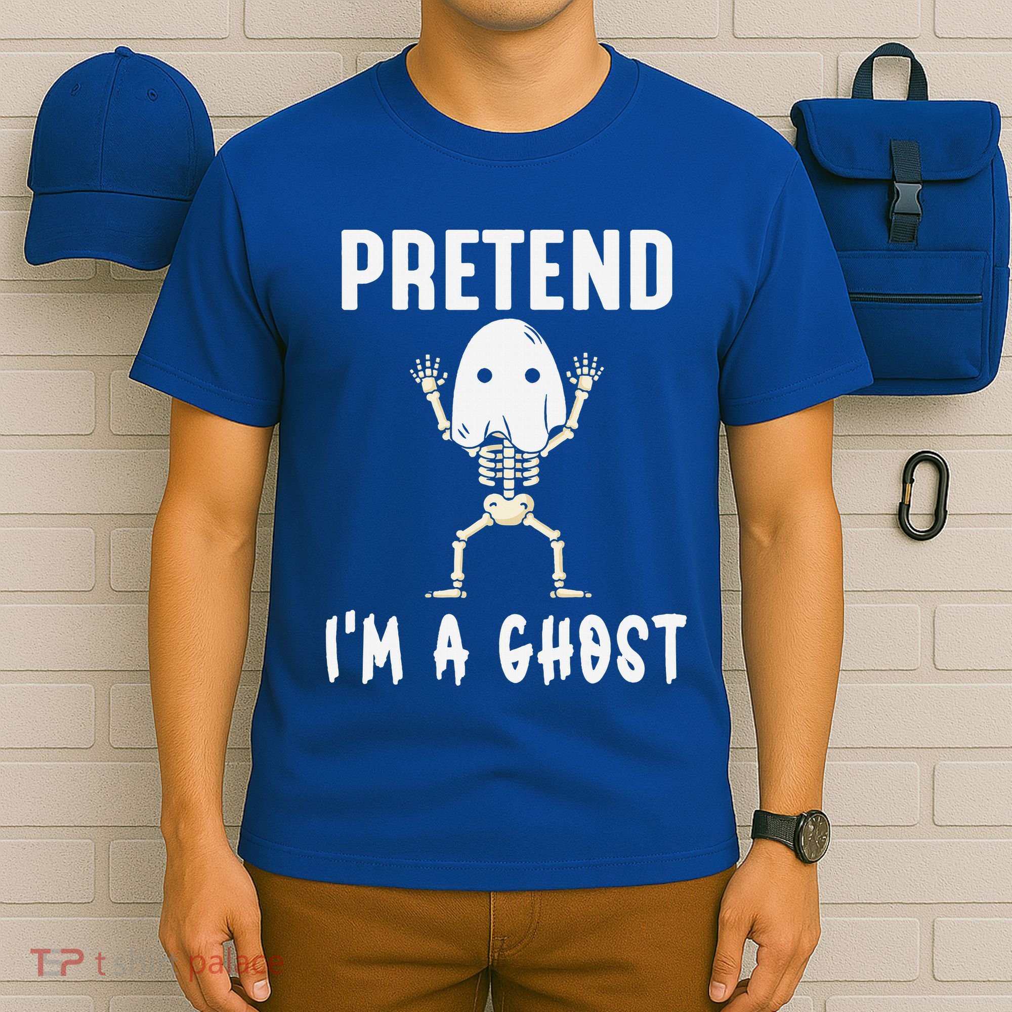 Pretend I'm a Ghost Funny Lazy Halloween Costume Party T-Shirt