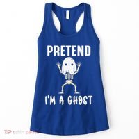 Pretend I'm a Ghost Funny Lazy Halloween Costume Party Women's Tank Top thumb 0