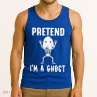 Pretend I'm a Ghost Funny Lazy Halloween Costume Party Tank Top thumb 3