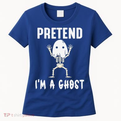 Pretend I'm a Ghost Funny Lazy Halloween Costume Party Women's T-Shirt