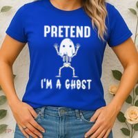 Pretend I'm a Ghost Funny Lazy Halloween Costume Party Women's T-Shirt thumb 2