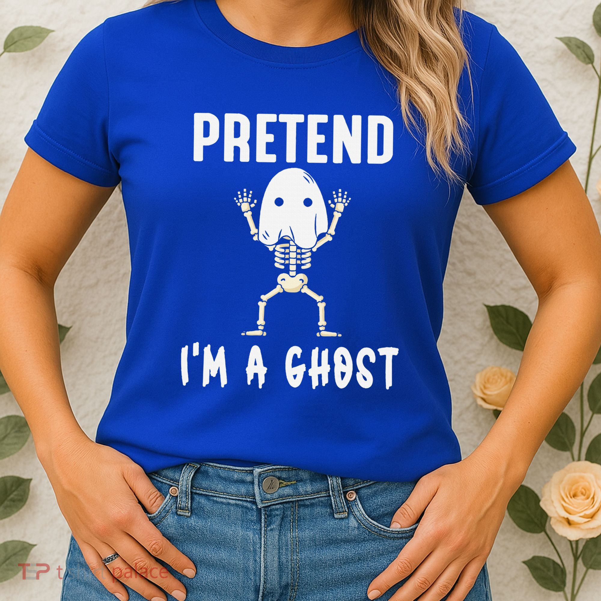 Pretend I'm a Ghost Funny Lazy Halloween Costume Party Women's T-Shirt