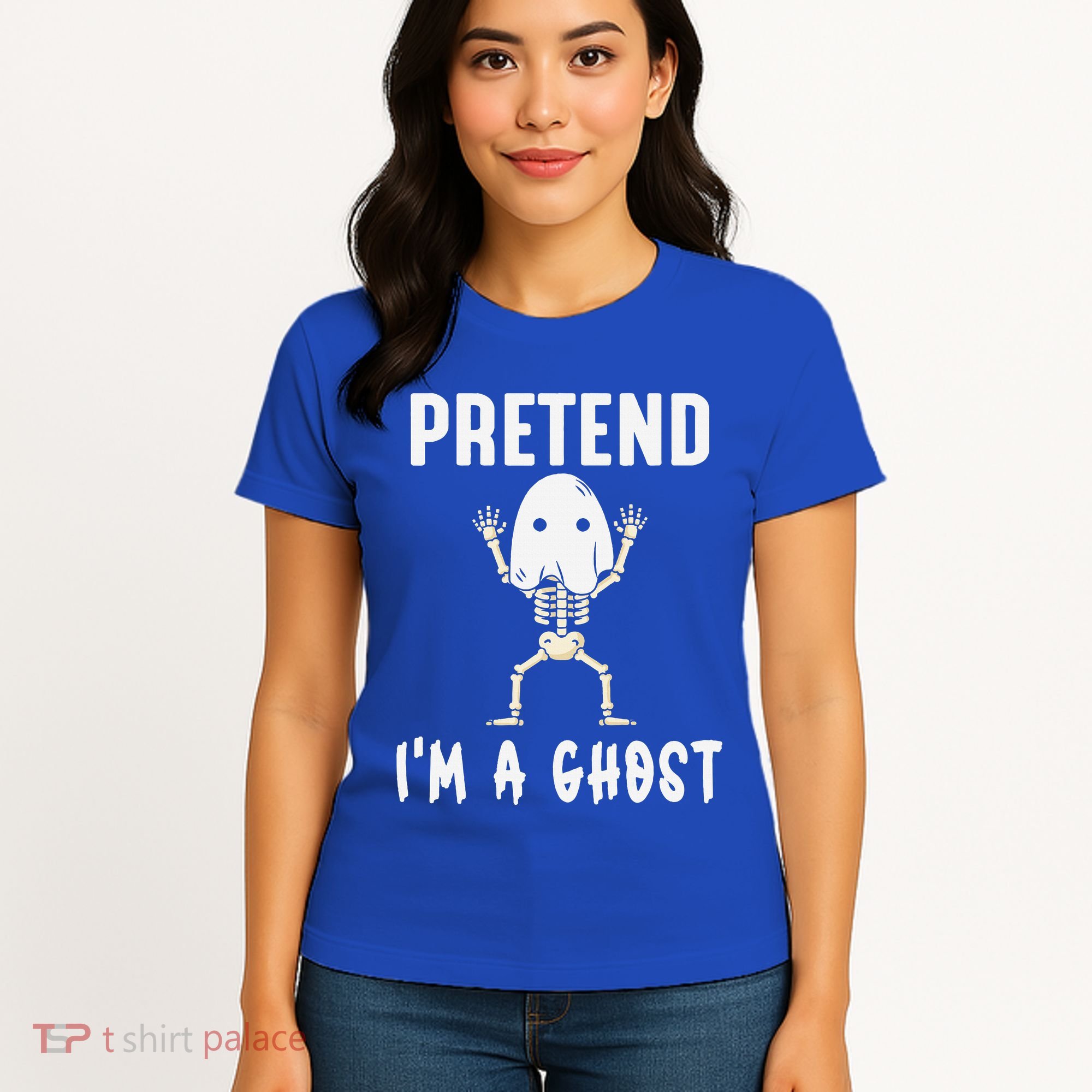Pretend I'm a Ghost Funny Lazy Halloween Costume Party Women's T-Shirt