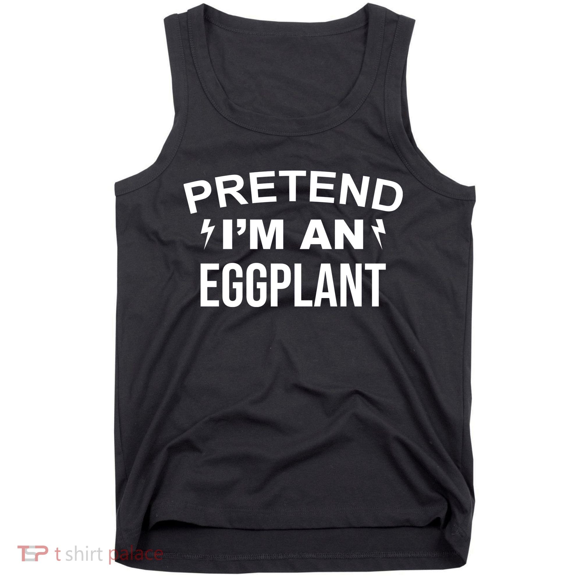 Pretend I'm An Eggplant Lazy Halloween Costume Tank Top