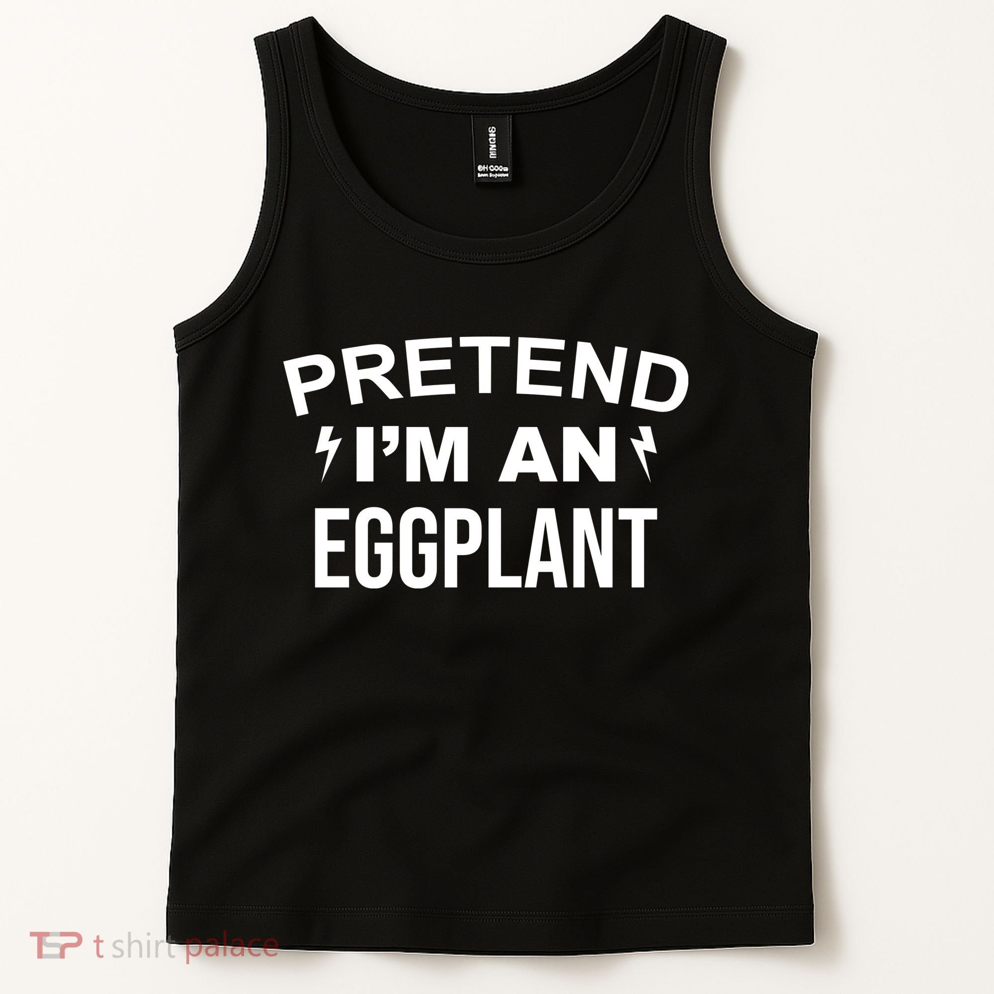 Pretend I'm An Eggplant Lazy Halloween Costume Tank Top