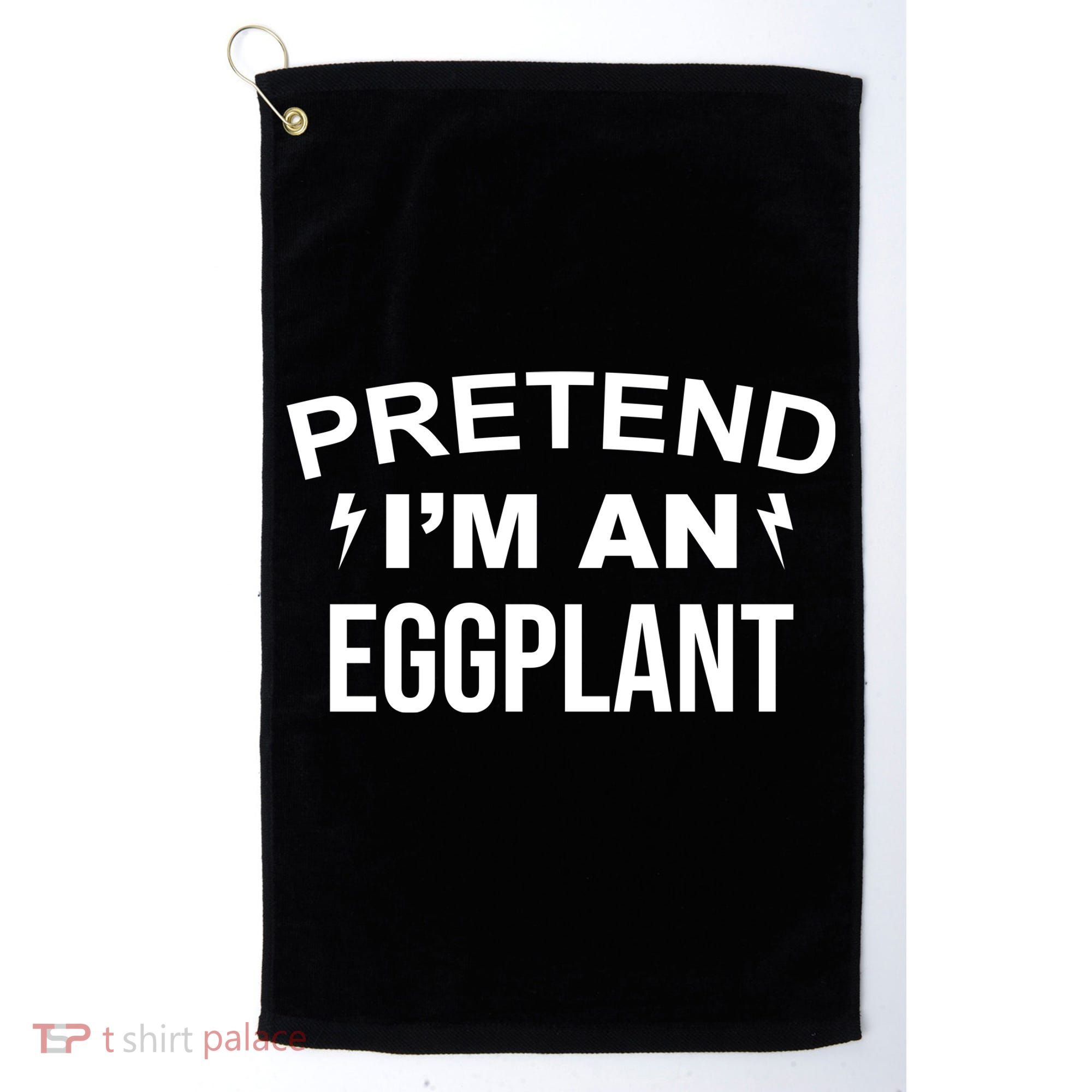 Pretend I'm An Eggplant Lazy Halloween Costume Golf Towel