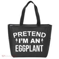 Pretend I'm An Eggplant Lazy Halloween Costume Tote Bag thumb 0