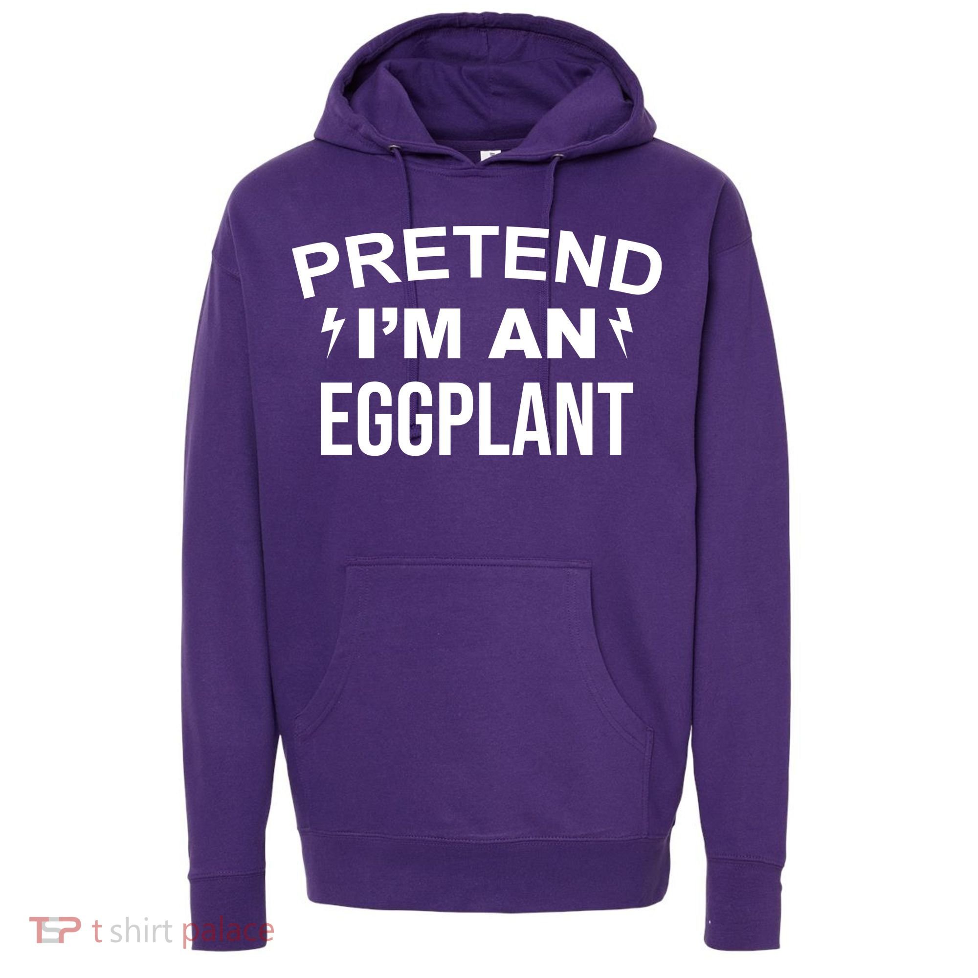 Pretend I'm An Eggplant Lazy Halloween Costume Hoodie