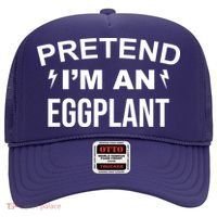 Pretend I'm An Eggplant Lazy Halloween Costume Hat thumb 0
