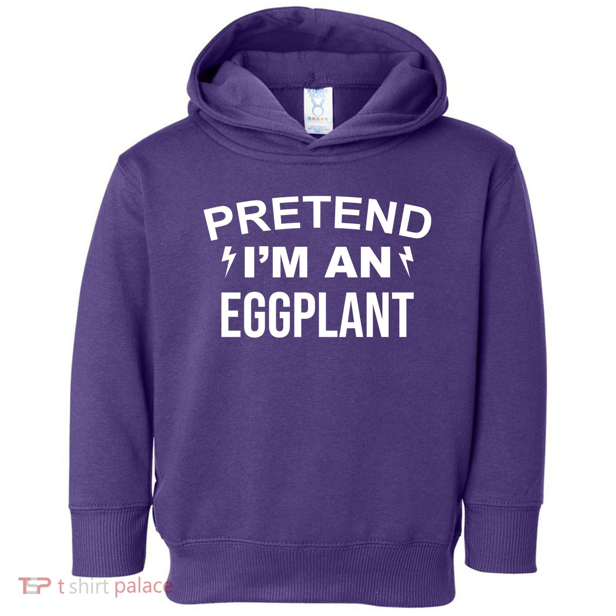 Pretend I'm An Eggplant Lazy Halloween Costume Toddler Hoodie