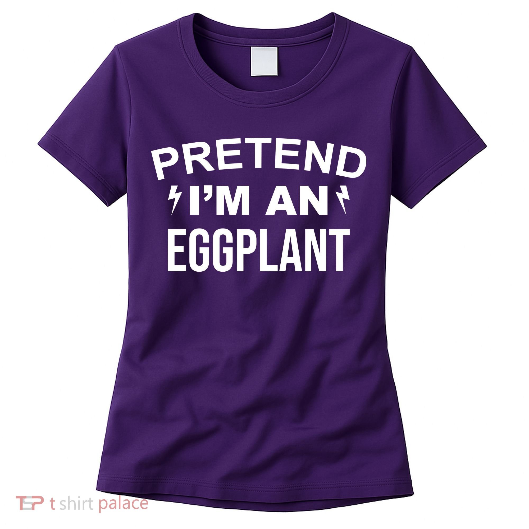 Pretend I'm An Eggplant Lazy Halloween Costume Women's T-Shirt
