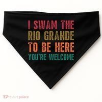 Pro Immigrant Antiracism Inspirational Positive Oneliners Meaningful Gift USA-Made Doggie Bandana thumb 0