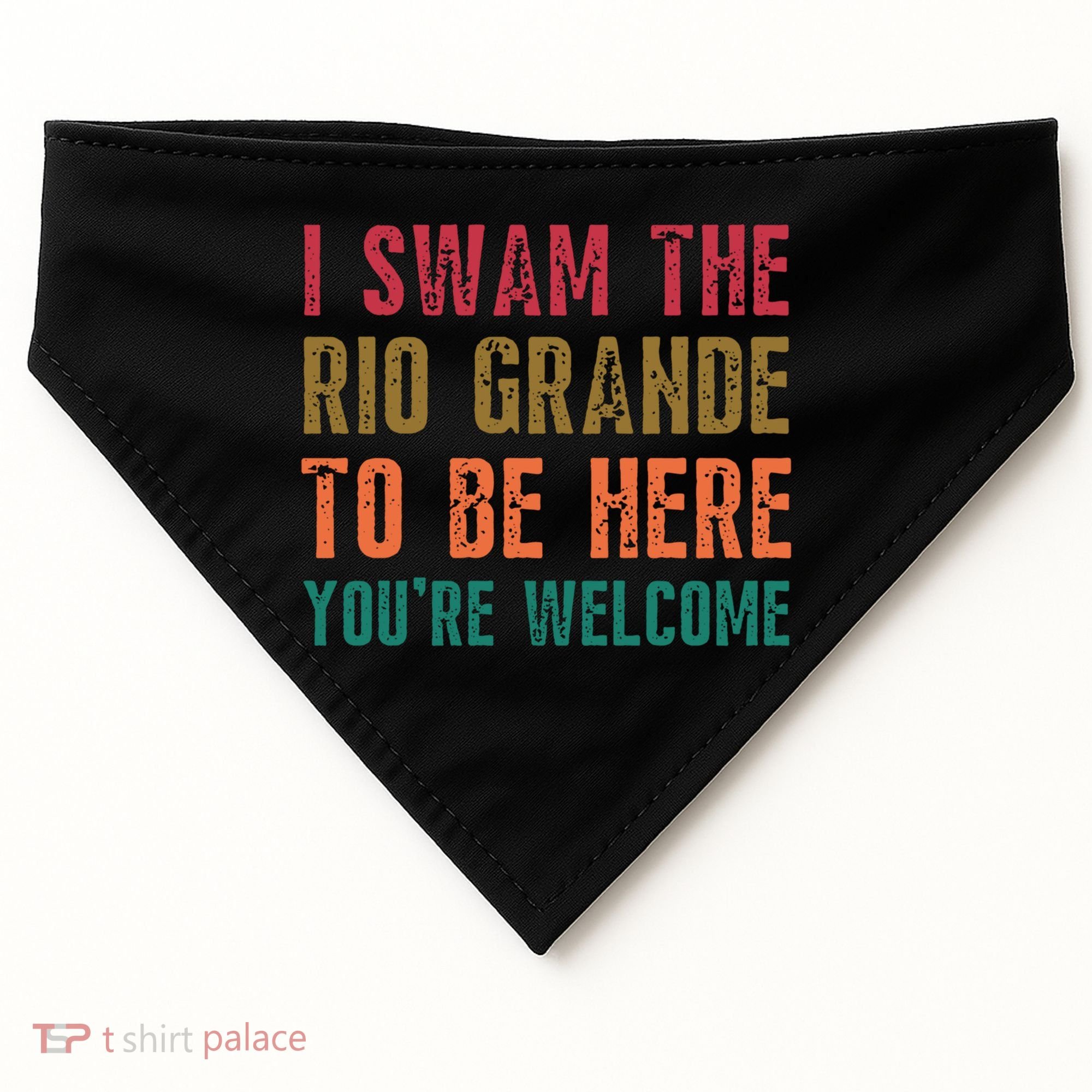 Pro Immigrant Antiracism Inspirational Positive Oneliners Meaningful Gift USA-Made Doggie Bandana