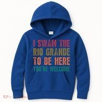 Pro Immigrant Antiracism Inspirational Positive Oneliners Meaningful Gift Kids Hoodie thumb 0
